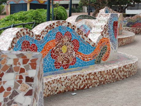 Mosaic bench in Miraflores