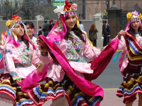 part of a festival in downtown Lima